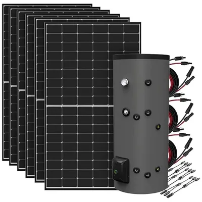 Productafbeelding van Zonneboiler 300 liter - 2,64 kWc zonnestelsel - 1800 W PV verwarming - Voor badkamer en keuken