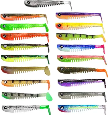 Produktbild von Monkey Lures King Lui 7,5cm - 6 Gummifische, Monkey Lures Farbe:Atomic Perch