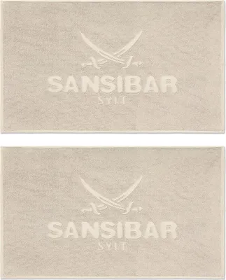 Produktbild von Sansibar Sylt Badematte 2er Set Sansibar Badvorleger, 50x80 cm, 100% Baumwolle, sand