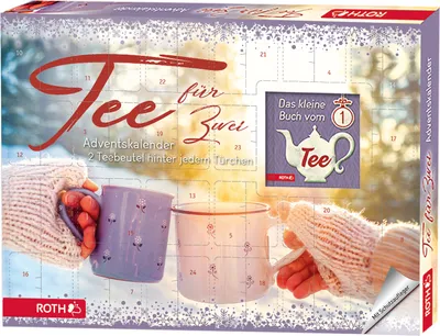 A winter scene with hands holding mugs, suggesting a cozy tea experience.