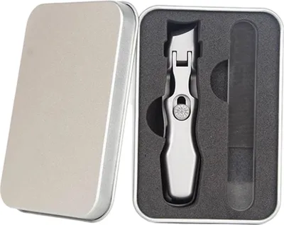 Produktbild von Extra breite Nagelknipser mit diagonaler Backe und Nano-Nagelfeilen-Zehennagelknipser mit abgeschrägten Kanten für dicke Nagelknipser,Pediküre, Männer und Frauen