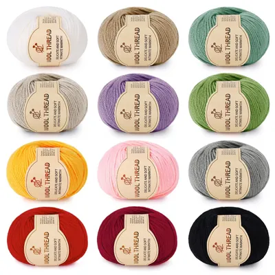 Productafbeelding van Multicolor Breigaren Set - 12 x 50 g - 600 g voor Babyprojecten