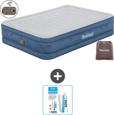 Produktbild von Bestway Luftmatratze - 2-Personen - 152 x 203 x 46 cm - Grau - Inklusive Zubehör