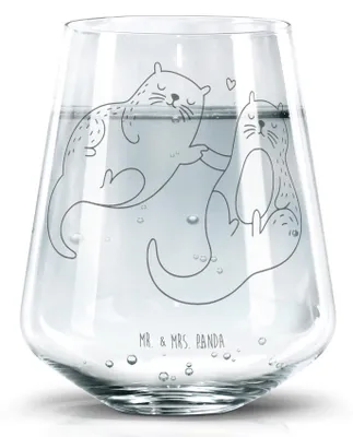 Produktbild von Mr. & Mrs. Panda Glas Otter Hände halten - Transparent - Geschenk, Seeotter, Wasserglas, Liebe, glücklich, Dekoglas, Becherglas, Händchen, Trinkglas, Tumbler, Romantisch