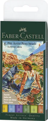 Immagine prodotto di FABER-CASTELL Tuschestift Pitt Artist Pen B Sommer 6x