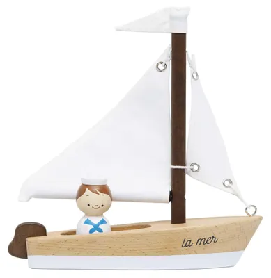 Image de Le Toy Van Bateau à voile en bois avec capitaine