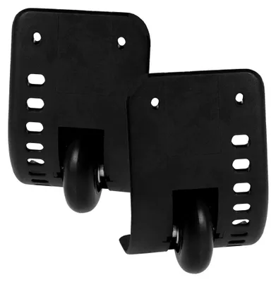 Produktbild von 2 Räder Rollen Ersatzräder schwarz Kunststoff - für Tasche Koffer Trolley