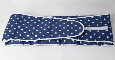 Produktbild von Bio-Dinkelkissen Wärmekissen Gürtel mit Klettverschluss - ca. 135cm - 7-Kammer - Rückenkissen Körnerkissen - Sterne-blau