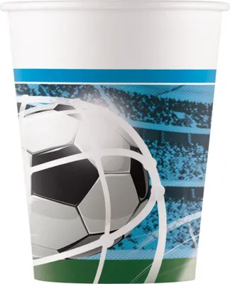 Produktbild von Papierbecher „Soccer Fans“, 200 ml, 8 Stück