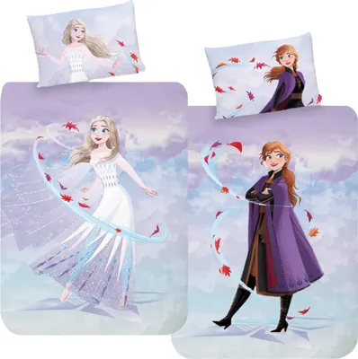 Produktbild von Babybettwäsche Disney Frozen Eiskönigin "Anna & Elsa" 100x135 + 40x60 cm