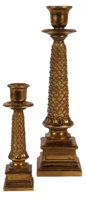 Produktbild von Kerzenhalter, 37,5 cm - Goldfarben - Harz