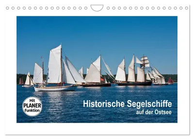 Produktbild von Historische Segelschiffe auf der Ostsee (Wandkalender 2027 DIN A4 quer), CALVENDO Monatskalender