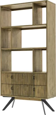 Zdjęcie produktu dla FURNLUX Showcase Massa Brown And Black 90cm / Kolor główny: brązowy / Wymiary: 90 x 180 x 35 cm