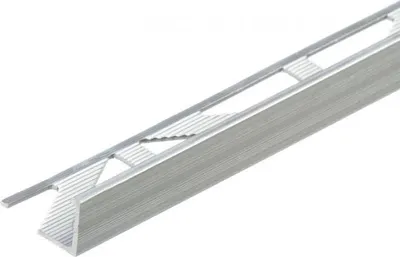 Zdjęcie produktu dla Profil do glazury narożny aluminiowy 10mm Cezar Naturalny 3m