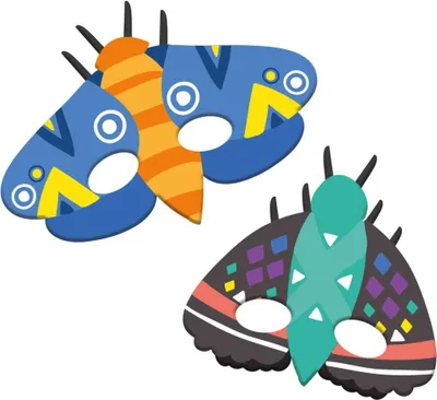 Produktbild von 6 Papiermasken mit Gummiband - Krabbelkäfer