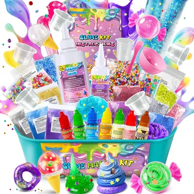 Image de Kit de fabrication de slime "Galaxy", phosphorescent, pour enfants de 3 à 12 ans, activité créative