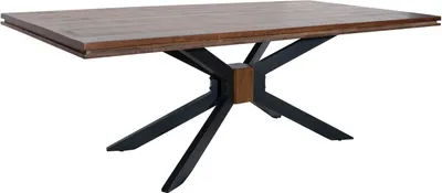 Image de MASSIVMOEBEL24 | Table à manger 180x107 Manguier laqué Brun STILMÖBEL #123