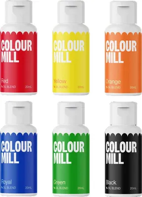 Produktbild von AOS Set | Colour Mill Lebensmittelfarbe Primary Set 6x 20ml