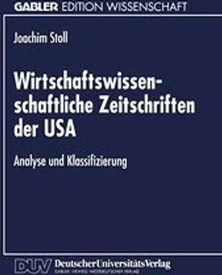 Obrázek produktu pro Wirtschaftswissenschaftliche Zeitschriften der USA