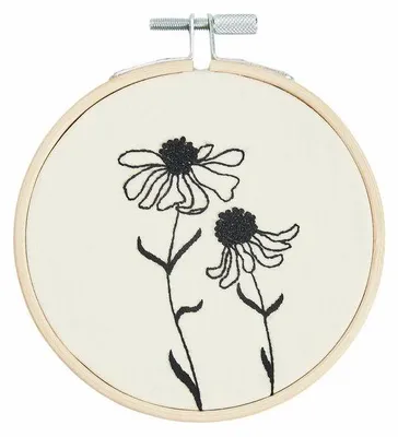 Produktbild von Stickpackung Vorgezeichnet, Echinacea, Ø 10 cm