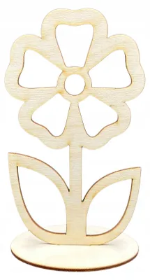 Produktbild von SznurkiPolskie Holzblume stehend Decoupage Deko 17,5 cm