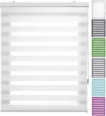 Produktbild von Famanu Jalousien Fensterdekoration - Einfache Montage - 95 x 160 cm - Weiß