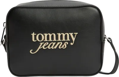 Obrázok produktu pre Tommy Jeans dámska kabelka cez rameno, čierna (Black). Kabelka má logo