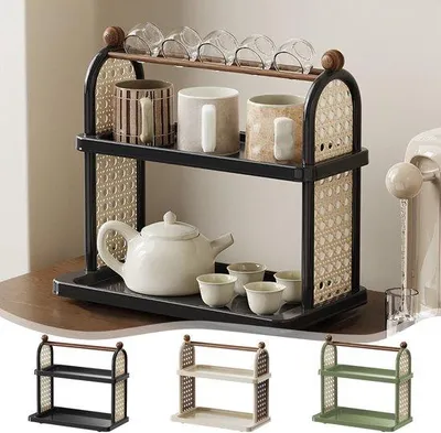 Image de Boîte à café de cuisine à trois étages, idéale pour le bureau et la cuisine, blanche