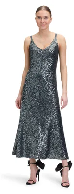 Productafbeelding van Vera Mont damesjurk 3506/4478, kleur: olijfgrijs, maat: 38 EU
