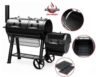 Produktbild von El Fuego Smoker Grill Minnesota AY 0314  BBQ Räucherofen Grillwagen