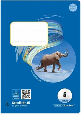 Produktbild von Staufen® style 040516005 Heft LIN5 - A5, 16 Blatt, 80 g/qm, kariert