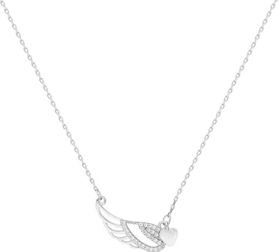 Produktbild von Dkeniz Anhänger mit Kette 925/- Sterling Silber 42+3cm Weiß Zirkonia 145240206