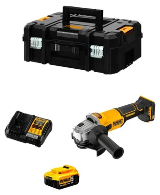Produktbild von Mini-Winkelschleifer DeWALT DCG407P1T (1 x 5,0 Ah + DCB1104 + TSTAK II)