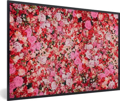 Produktbild von MuchoWow® Gerahmtes Poster Blumen - Farben - Rosen 30x20 cm - Poster mit Schwarzem Bilderrahmen Wandposter Rahmen Foto Bilder - Kunstdruck - Bild-Poster
