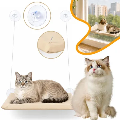 Produktbild von Hängendes Katzenhängematte, Bietet einen Komfortablen und Sicheren Platz für Ihre Katze zum Ausruhen, ideal für zu Hause
