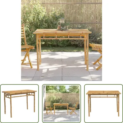 Obrázek produktu pro The Living Store zahradní jídelní stůl 110x55x75 cm bambusový