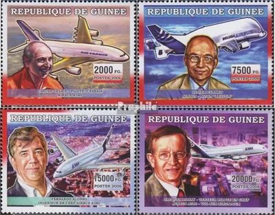 Produktbild von Briefmarken Guinea 2006 Mi 4493-4496 postfrisch Verkehrsmittel: Luftfahrt