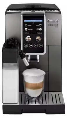 Obrázek produktu pro De’Longhi Dinamica Plus ECAM380.95.TB, Espresso kávovar, 1,8 l, Kávová zrna, Mletá káva, Vestavěný mlýnek, 1450 W, Černá, Titanová