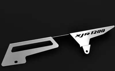 Obrázek produktu pro Ochranný kryt řetězu kompatibilní s Yamaha XJR 1200 BJ 1994-98 Logo stříbrná