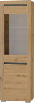Obrázek produktu pro Nábytek24 Vitrína 60 cm Arizona RRW-2 se 2 skleněnými policemi Skříň do obývacího pokoje Vitrína