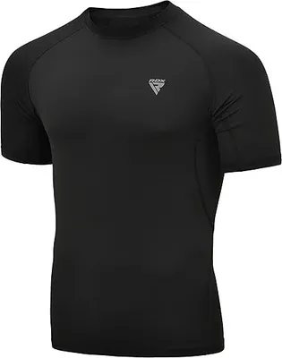 Produktbild von RDX Rash Guard BJJ, Kompressions-Basisschicht-Oberteil, schnell kühlend, trocknend, Neoprenanzug, Schwimmweste für Herren