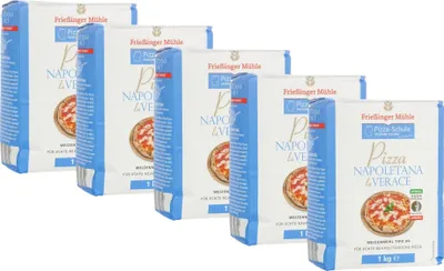 Produktbild von Frießinger Mühle Napoletana La Verace Pizzamehl Tipo 00 1 kg (5er Pack)