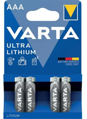 Varta Batterie Lithium, Micro AAA, LR03, 1.5V, 4 Batterien