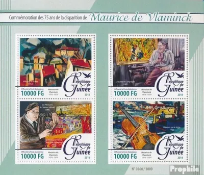 Produktbild von Briefmarken Guinea 2016 Mi 11593-11596 Kleinbogen (kompl. Ausgabe) postfrisch Maurice de Vlaminck