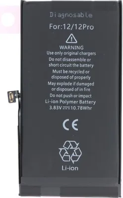 Produktbild von Akku für Apple iPhone 12/12 Pro / A2479 diagnostizierbar, Li-Polymer, 3,83V, 2815mAh