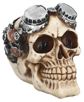 Zdjęcie produktu dla Dekoracja na Halloween: Czaszka Steampunk (9 x 14 x 11 cm)