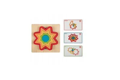 Produktbild von Playtive Holzpuzzle Regenbogen Stern