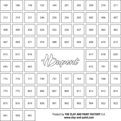 Produktbild von H Dupont Vorkonturierte Farbtafel für die Farben 90x90cm Weiß DUPNUAHD501C