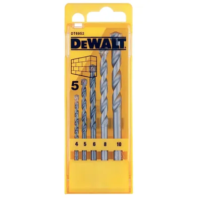 Produktbild von DeWalt DT6952-QZ Bohrer-Bit-Set 4,5,6,8 und 10, 5-teilig, Mauerwerk