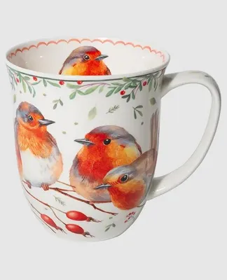 Produktbild von Kaffeebecher Rotkehlchenbande, Tasse, Teetasse, Geschenkidee, Vögel